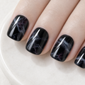 Black Marble — Polished Stone Veining | Handmade Press-On Nails image 4
