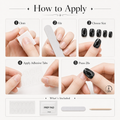 Black Marble — Polished Stone Veining | Handmade Press-On Nails image 7