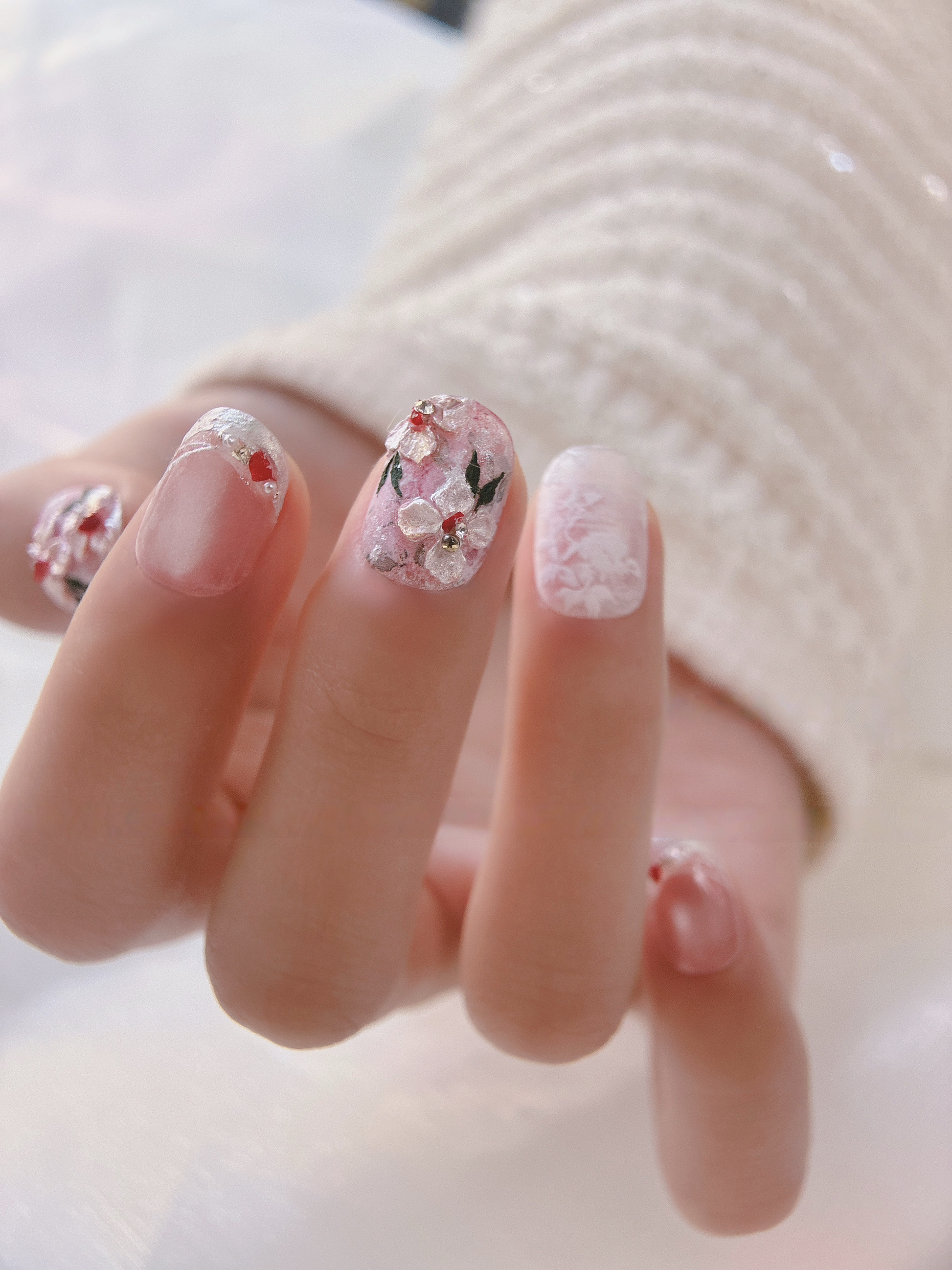 Blooms in the Woods — Wildflowers from a Forest Clearing | Handmade Press-On Nails image 5