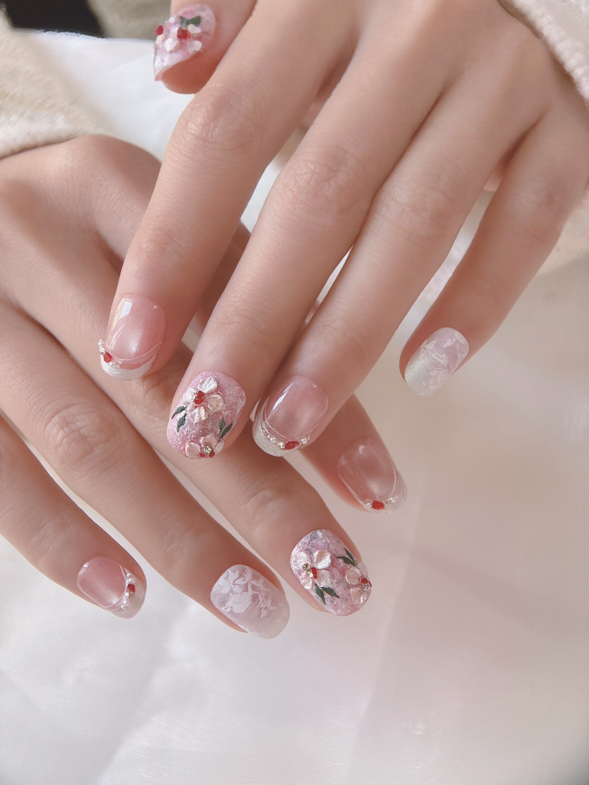 Blooms in the Woods — Wildflowers from a Forest Clearing | Handmade Press-On Nails image 6