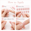 Blushing Watercolor — Soft Pink Wash, Cuticle to Tip | Handmade Press-On Nails image 2