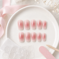 Blushing Watercolor — Soft Pink Wash, Cuticle to Tip | Handmade Press-On Nails image 4