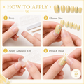 Buttercup Gems — Pale Yellow with Rainbow Stones | Handmade Press-On Nails image 2