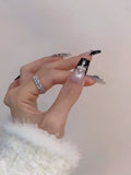 Dark Cross — Gothic Cross on Glass | Handmade Press-On Nails image 4
