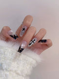 Dark Cross — Gothic Cross on Glass | Handmade Press-On Nails image 5
