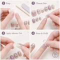 Dried-Flower Butterfly — Lilac Keepsake Blooms | Handmade Press-On Nails image 2