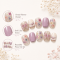Dried-Flower Butterfly — Lilac Keepsake Blooms | Handmade Press-On Nails image 6