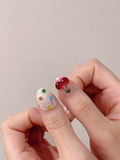 Enchanted Forest — Jewel Blooms & Tiny Charms | Handmade Press-On Nails image 4
