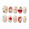 Enchanted Forest — Jewel Blooms & Tiny Charms | Handmade Press-On Nails image 1