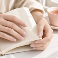 Everyday Glow — Rosy Nude with White Blossoms | Handmade Press-On Nails image 2