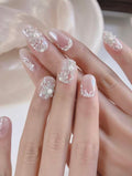 Flower Fairy Luxe — Crystal-Dusted 3D Blossoms | Handmade Press-On Nails image 5