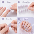 Frostbloom — Purple-Blue Ombré Ice Flower | Handmade Press-On Nails image 5