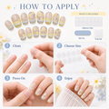 Lemon & Sky Cat-Eye — Sunny Yellow-Blue French | Handmade Press-On Nails image 7