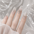 Liquid Butterfly — Chrome Wings in Glass | Handmade Press-On Nails image 5