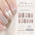 Little Luxe Tweed — Ivory Tweed, Pearls & Silver Thread | Handmade Press-On Nails image 6