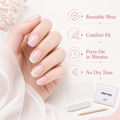 Pastel Rainbow French — Soft Blush with Rainbow Tips | Handmade Press-On Nails image 5