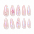 Prism Laser — Holographic Stiletto Glow | Handmade Press-On Nails image 1