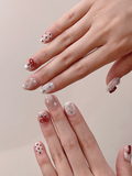 Red Bow Kitty — Glitter, Dots & Kitty Charm | Handmade Press-On Nails image 3