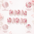 Rose Cat-Eye — Petal Print with Living Shimmer | Handmade Press-On Nails image 4