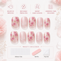 Rose Cat-Eye — Petal Print with Living Shimmer | Handmade Press-On Nails image 5