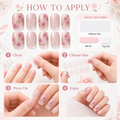 Rose Cat-Eye — Petal Print with Living Shimmer | Handmade Press-On Nails image 6