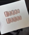 Rose Gold Cat-Eye — Silk-Light Metallic Shimmer | Handmade Press-On Nails image 1