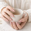 Rose Gold Cat-Eye — Silk-Light Metallic Shimmer | Handmade Press-On Nails image 2