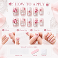 Studded Hearts — Chrome Hearts & Micro Beads on Pink | Handmade Press-On Nails image 7