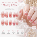 Sun-Kissed Bow — Rose Ombré with Sculpted Bows | Handmade Press-On Nails image 5