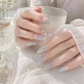 Swarovski Mist — Icy Blue Crystal Ombré | Handmade Press-On Nails image 2