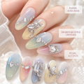 Swarovski Mist — Icy Blue Crystal Ombré | Handmade Press-On Nails image 4