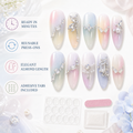 Swarovski Mist — Icy Blue Crystal Ombré | Handmade Press-On Nails image 6