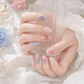 Sweetheart Shorties — Cherries, Ribbons & Blush | Handmade Press-On Nails image 2