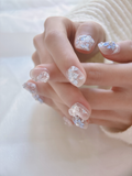 Woodland Garden — Bluebells & Wild Daisies | Handmade Press-On Nails image 4